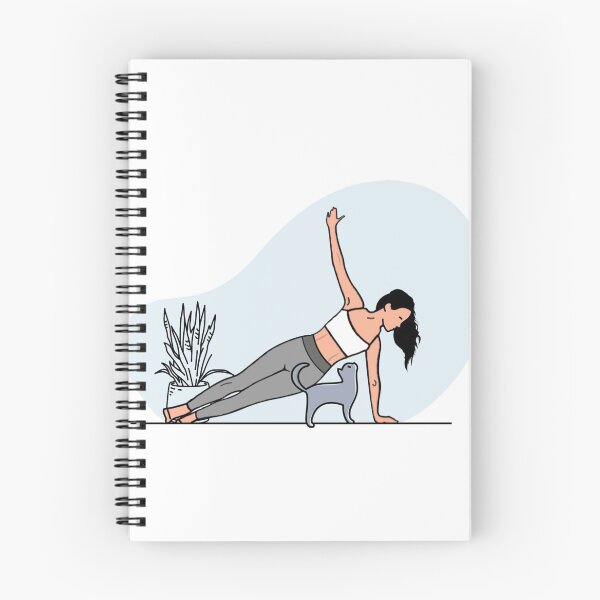 Item preview, YOGA WITH CAT Side Plank designed and sold by Trio's Stuff.