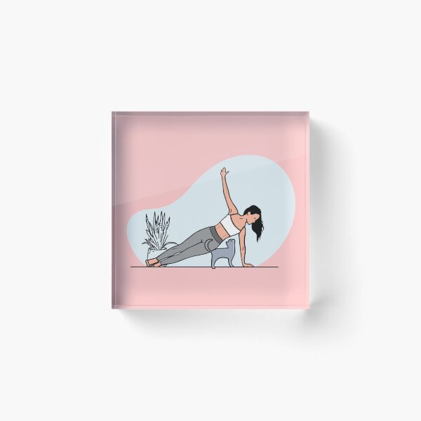Item preview, YOGA WITH CAT Side Plank designed and sold by Trio's Stuff.