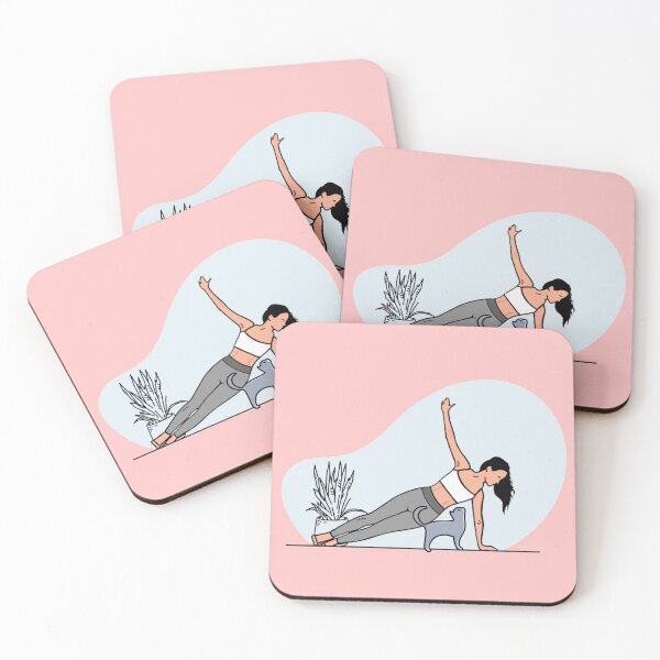 Item preview, YOGA WITH CAT Side Plank designed and sold by Trio's Stuff.