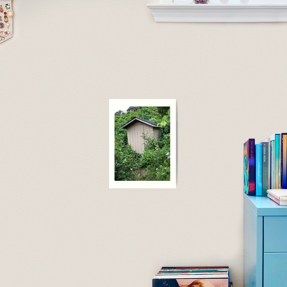 Bathroom decor, Restroom decor, Hut house Art Print