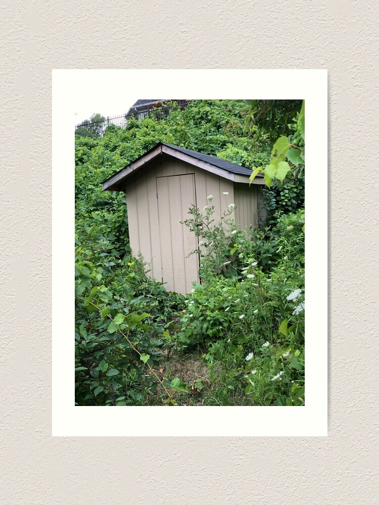 Alternate view of Bathroom decor, Restroom decor, Hut house Art Print