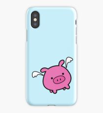Cute Pink Flying Pig iPhone Case