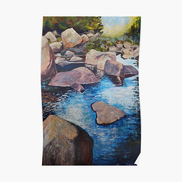 River, Rocks and Reflection Poster