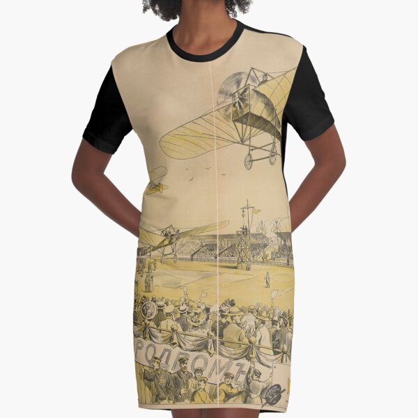 Airport, Ancient Poster Graphic T-Shirt Dress