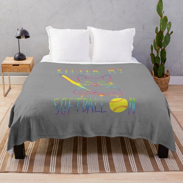 Item preview, Kitten My Softball On Funny Cat Pun Fastpitch graphic designed and sold by nikkidawn74.