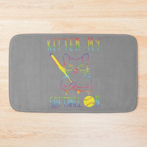 Item preview, Kitten My Softball On Funny Cat Pun Fastpitch graphic designed and sold by nikkidawn74.
