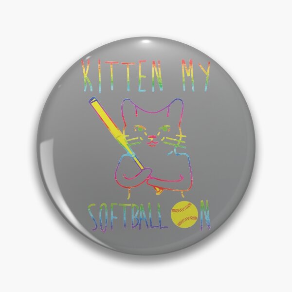 Item preview, Kitten My Softball On Funny Cat Pun Fastpitch graphic designed and sold by nikkidawn74.