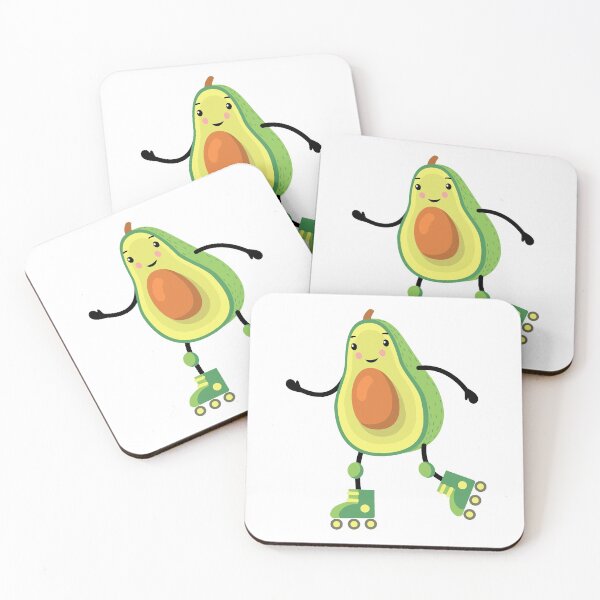 Item preview, Cute Skating Avocado Rollerskates Guac Guacamole designed and sold by WildHoneyDesign.