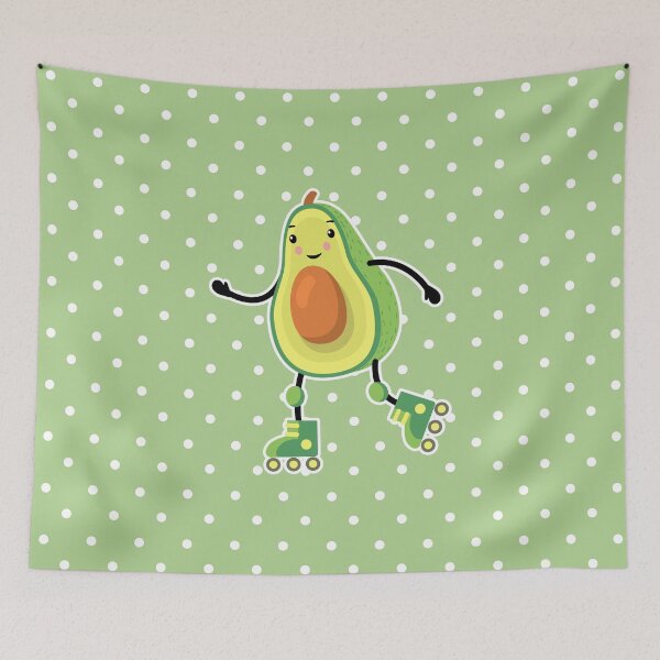 Item preview, Cute Skating Avocado Rollerskates Guac Guacamole designed and sold by WildHoneyDesign.