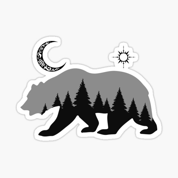 Sticker Bear Silhouette Redbubble