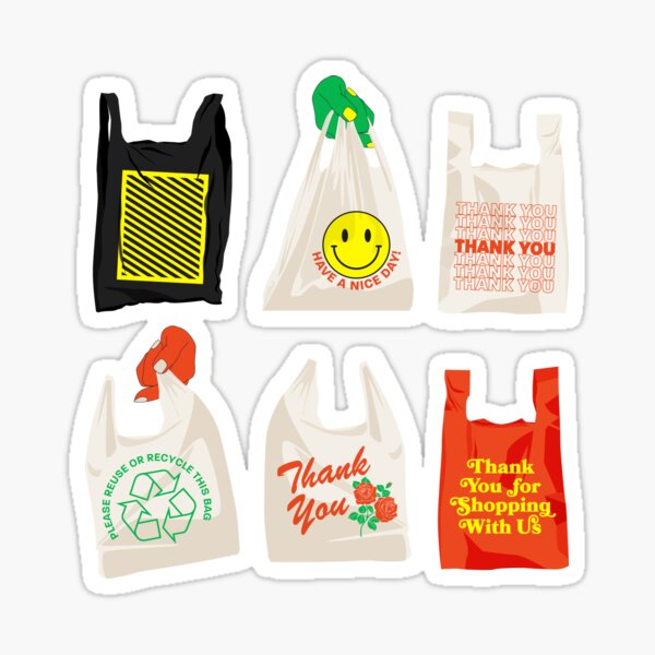 Takeout Bag Design Sticker