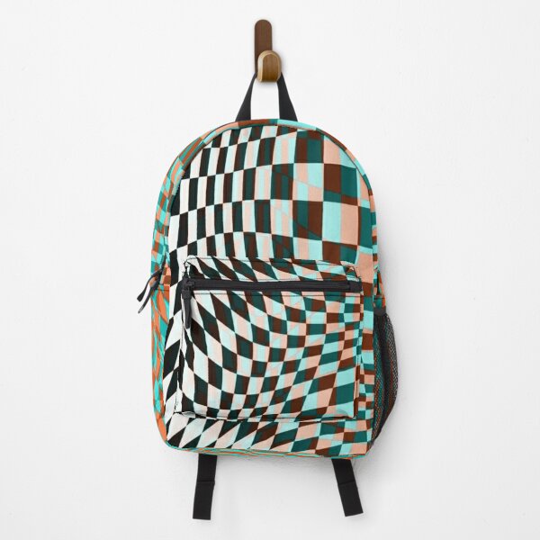 #Optical #Checker #Illusion #Pattern, design, chess, abstract, grid, square, checkerboard, illusion Backpack