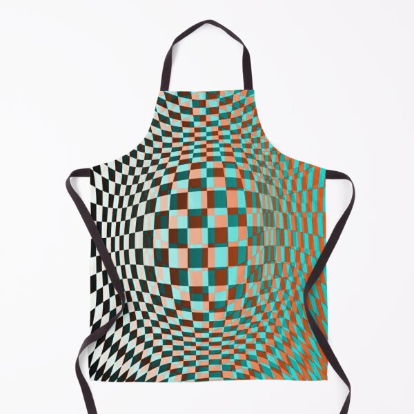 #Optical #Checker #Illusion #Pattern, design, chess, abstract, grid, square, checkerboard, illusion Apron