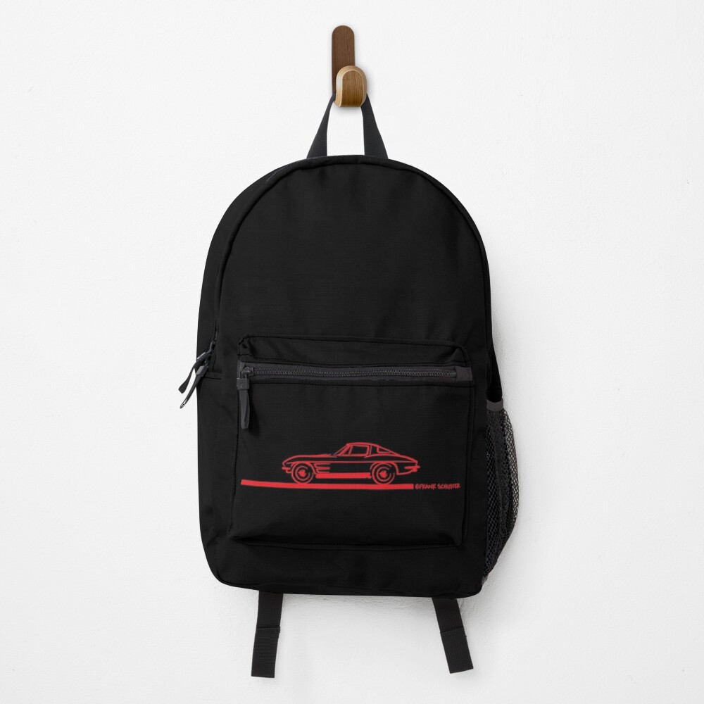 1963 Corvette Split Window Fastback Red Backpack