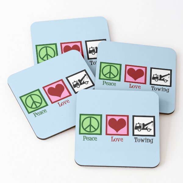 Item preview, Peace Love Towing | Tow Truck Company designed and sold by Epic Love Designs.