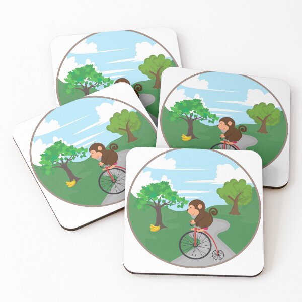 Item preview, Monkey On A Bike Looking for Bananas designed and sold by KishShop.