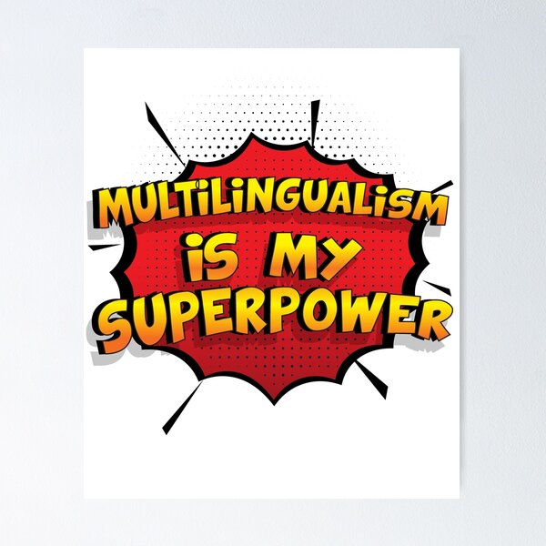 Aperçu de l'œuvre Multilingualism est mon cadeau super design Multilingualism dr�le créée et vendue par Custom365.