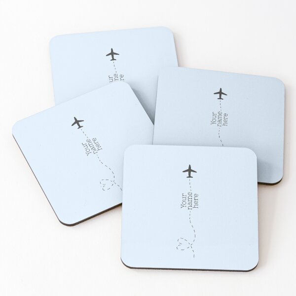Item preview, cute plane trail blue personalised name- YOUR NAME HERE- example designed and sold by emcazalet.
