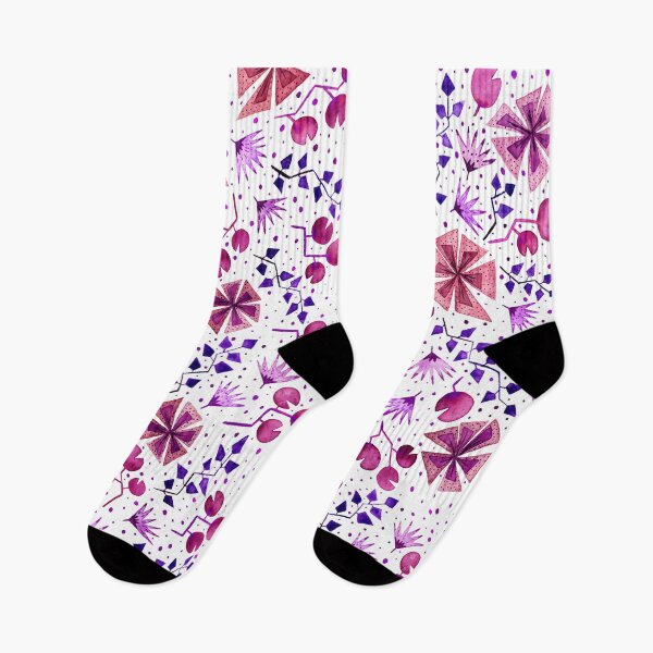 Item preview, Geometric Floral - Raspberry Color Palette designed and sold by Marie Funseth.