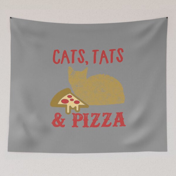 Item preview, Cats Tats & Pizza Funny Feline Cat Lovers Novelty product designed and sold by nikkidawn74.
