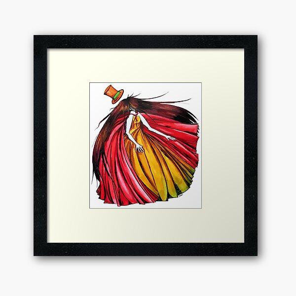 "Who is the mad hatter ?" : Le Chaperon Rouge / The Red Riding Hood Framed Art Print