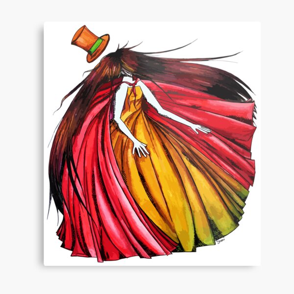 "Who is the mad hatter ?" : Le Chaperon Rouge / The Red Riding Hood Metal Print