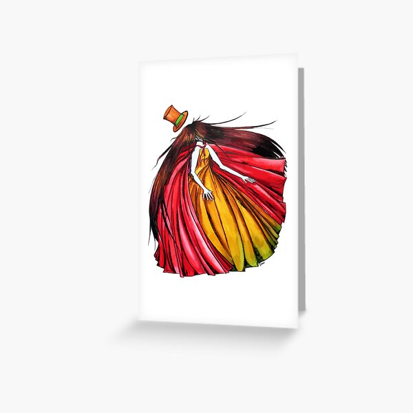 "Who is the mad hatter ?" : Le Chaperon Rouge / The Red Riding Hood Greeting Card