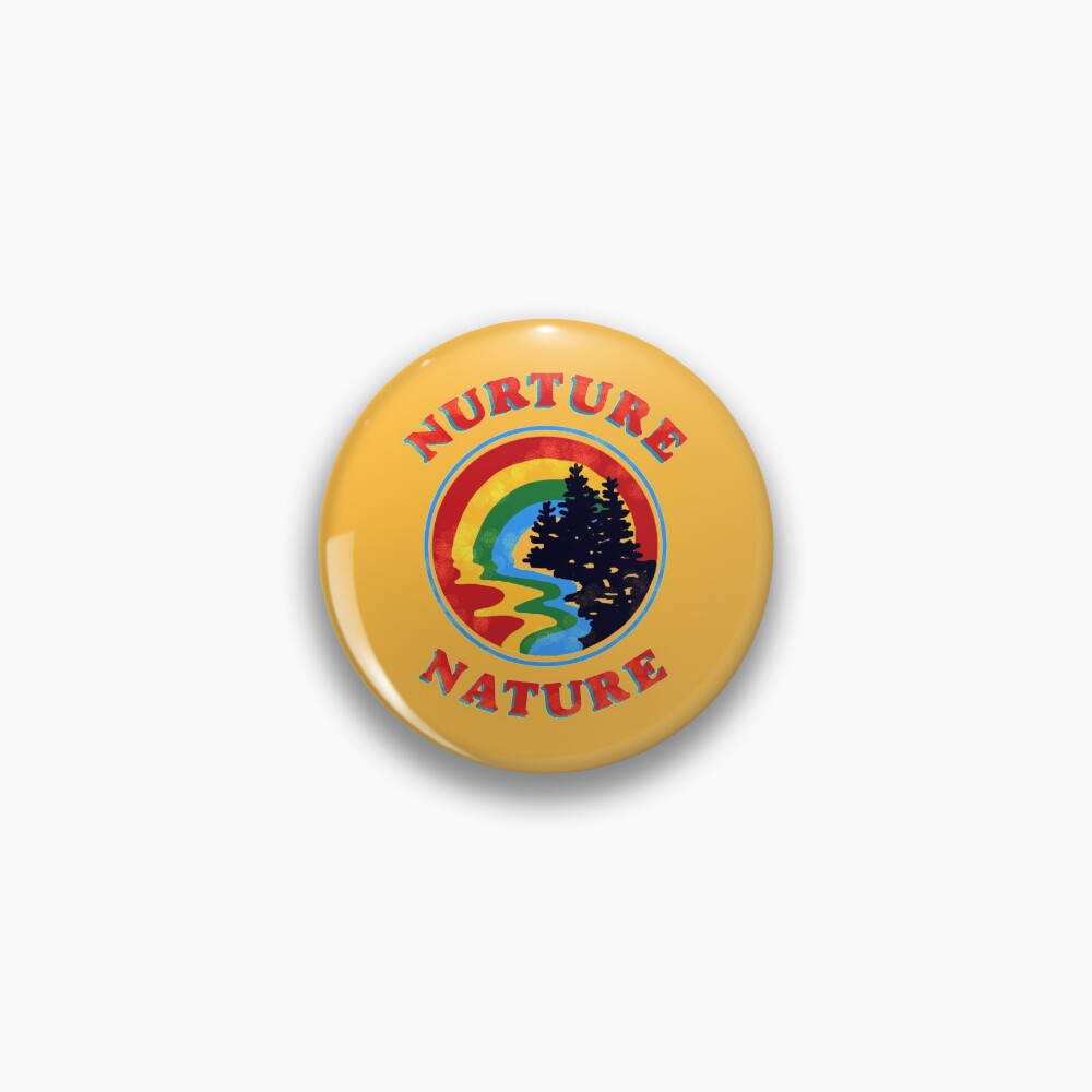 nurture nature vintage environmentalist design Pin