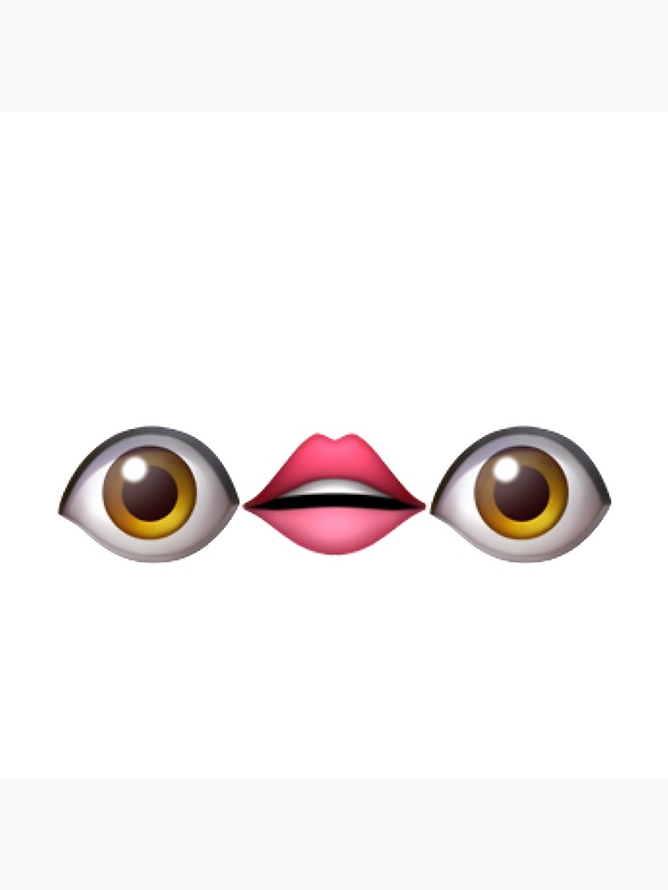 eye lips eye emoji combo Art Board Print for Sale by alenastickers