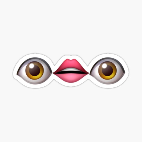 "eye lips eye emoji combo" Sticker for Sale by alenastickers Redbubble
