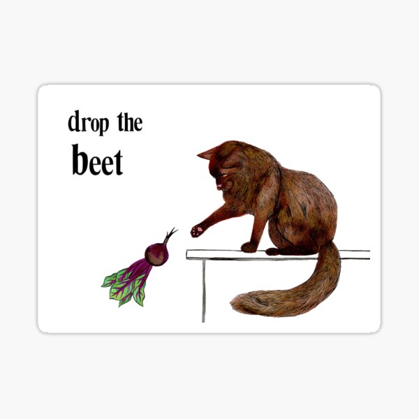 Drop The Beet - Cat version Sticker