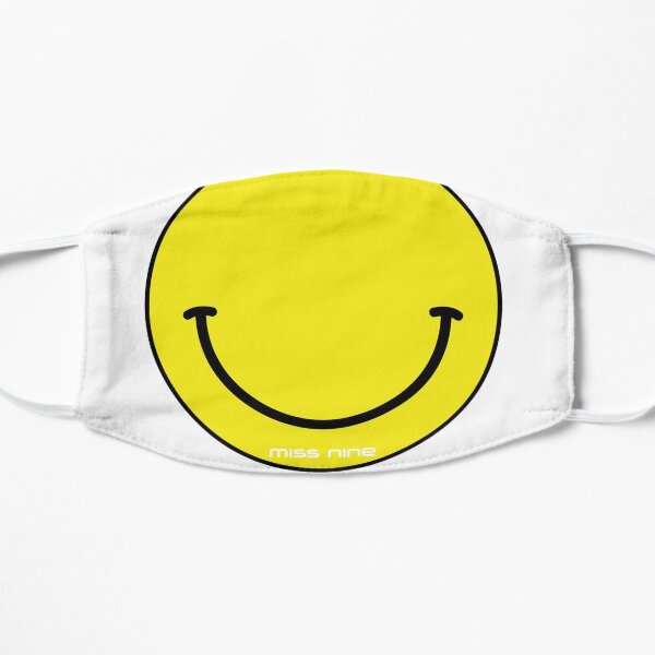 Acid Smiley Smile FaceMask Flat Mask
