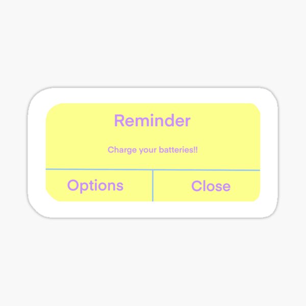 "Photographer Reminders charge your batteries!!" Sticker by mward5