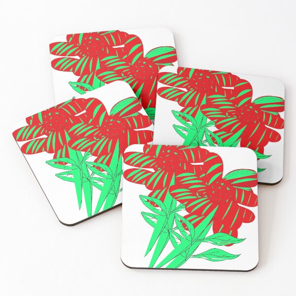 Item preview, Red & Green Flowers designed and sold by Dream Wear.