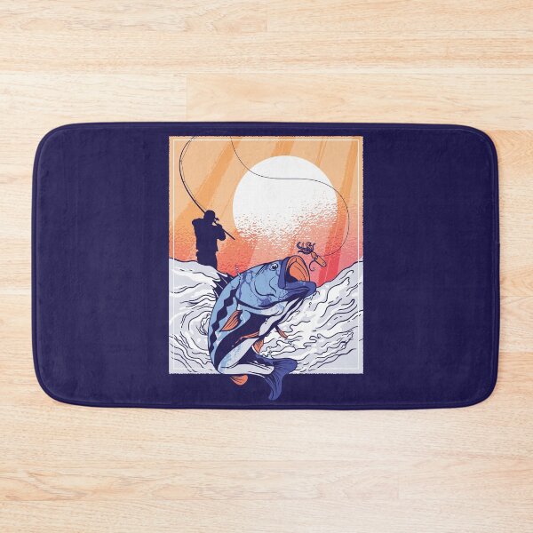 Item preview, Fly Fishing Bass Outdoors Sunset designed and sold by CoolSilhouettes.