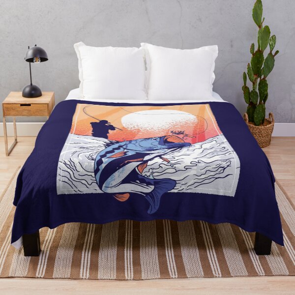 Item preview, Fly Fishing Bass Outdoors Sunset designed and sold by CoolSilhouettes.