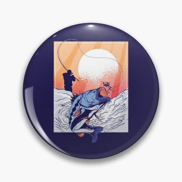 Item preview, Fly Fishing Bass Outdoors Sunset designed and sold by CoolSilhouettes.