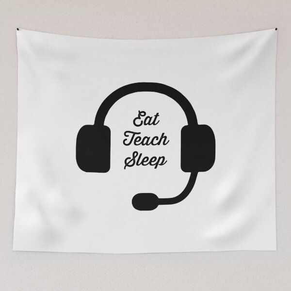 Item preview, Eat Teach Sleep | Teach Online | ESL Teacher | Distance Learning designed and sold by RocketPunchSC.