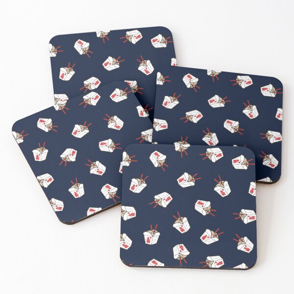 Item preview, Take-Out Noodles Box Pattern on Navy Blue designed and sold by evannave.