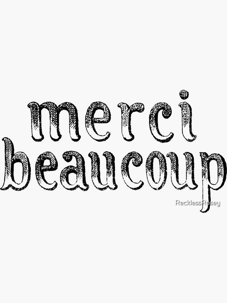 French Thank You So Much Merci Beaucoup Classic Round Sticker