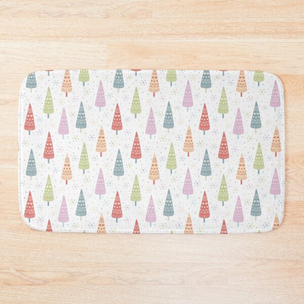Item preview, Adorable Pastel Christmas Trees Snowflakes designed and sold by Pink Pineapple Works.