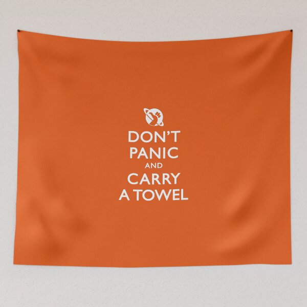 Item preview, Don't Panic and Carry a Towel designed and sold by Zorava.
