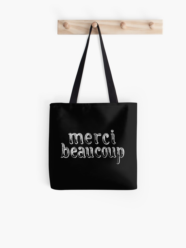 Merci Beaucoup French Slogan Tote Bag