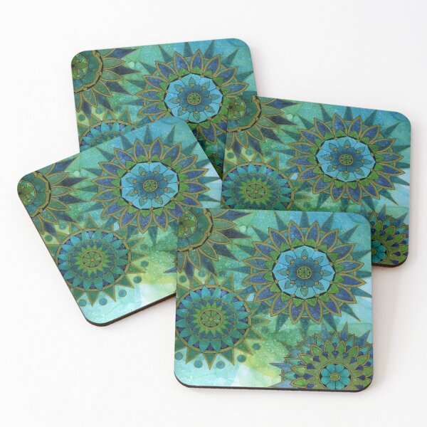 Item preview, Mandals in Blues and Greens designed and sold by Kelly Ryan Rhoades.