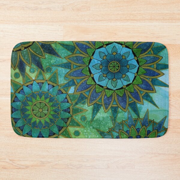 Item preview, Mandals in Blues and Greens designed and sold by Kelly Ryan Rhoades.