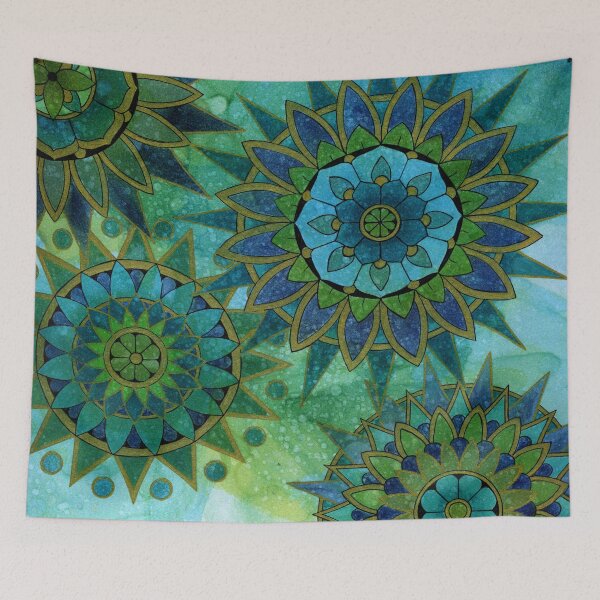Item preview, Mandals in Blues and Greens designed and sold by Kelly Ryan Rhoades.