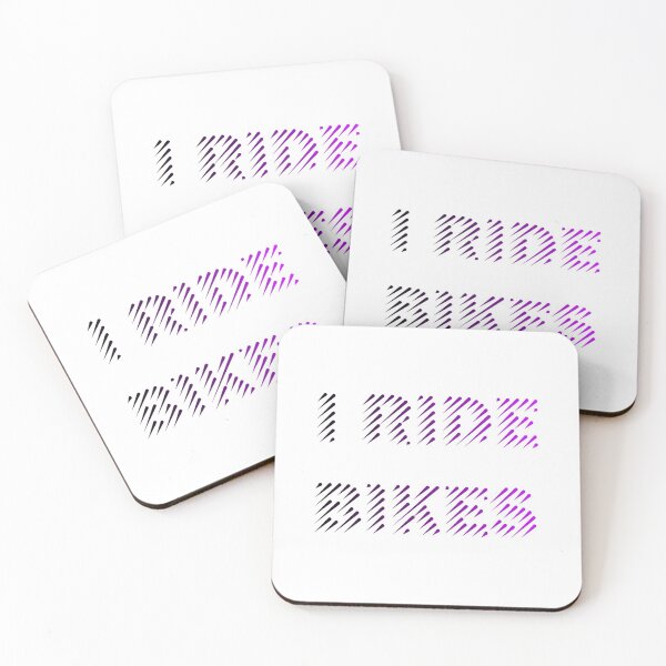Item preview, I Ride Bikes Black Purple Line Art designed and sold by RabeDesigns.