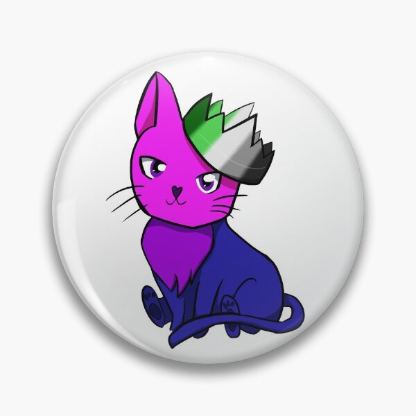 Item preview, Bisexual Aromantic Pride Cat designed and sold by LunarDoodles.