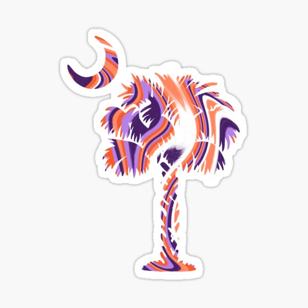 Palmetto Moon - Orange and Purple Marble Sticker