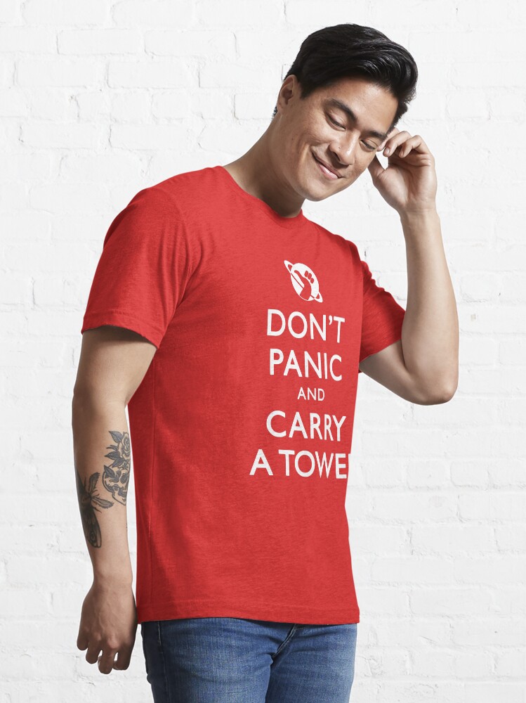 Alternate view of Don't Panic and Carry a Towel Essential T-Shirt